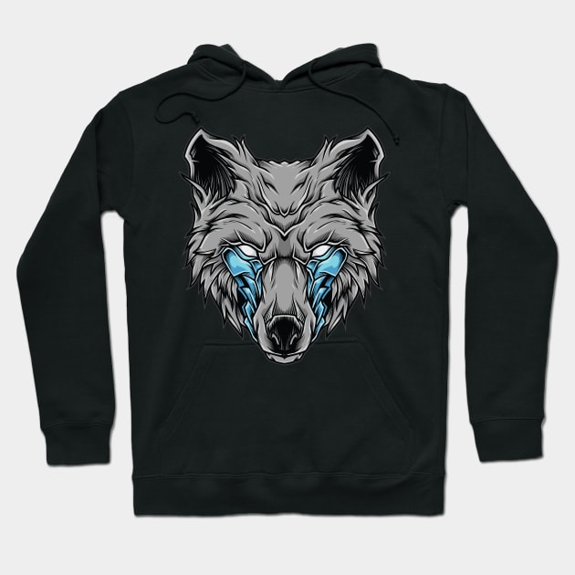 blue ornament wolves Hoodie by mrasyidkvec
